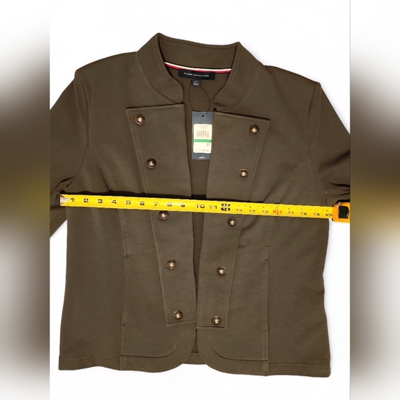 Womens Tommy Hilfiger Military Green Band Jacket Size Large MSRP $109 - Picture 3 of 16
